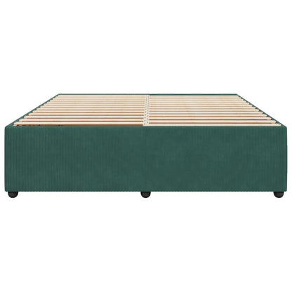 Bedframe fluweel donkergroen 200x200 cm