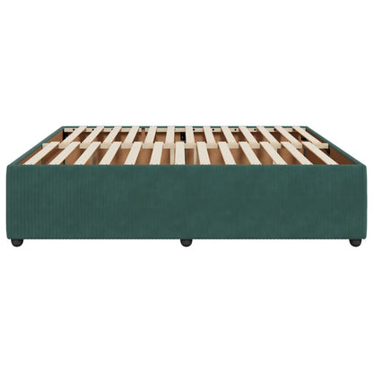 Bedframe fluweel donkergroen 200x200 cm