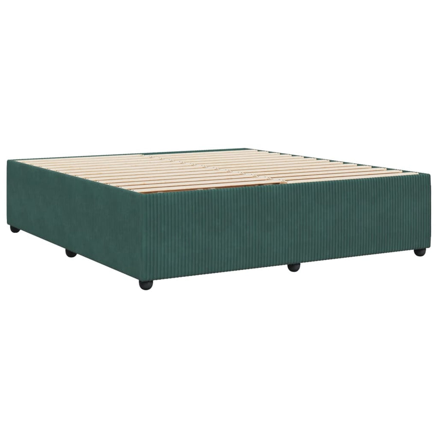 Bedframe fluweel donkergroen 200x200 cm