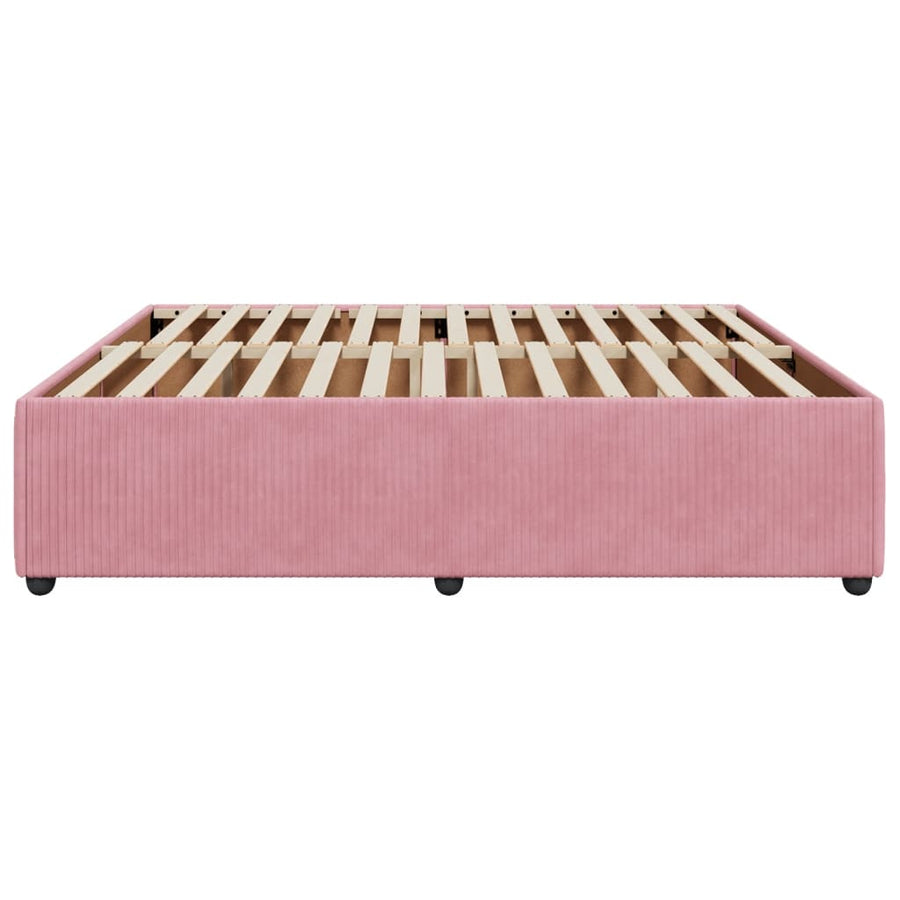 Bedframe fluweel roze 200x200 cm