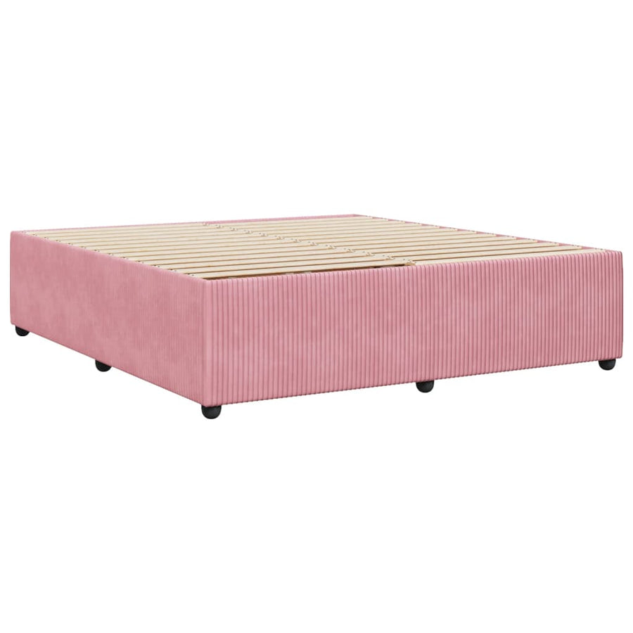 Bedframe fluweel roze 200x200 cm