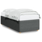 Bedframe stof donkergrijs 190x90 cm