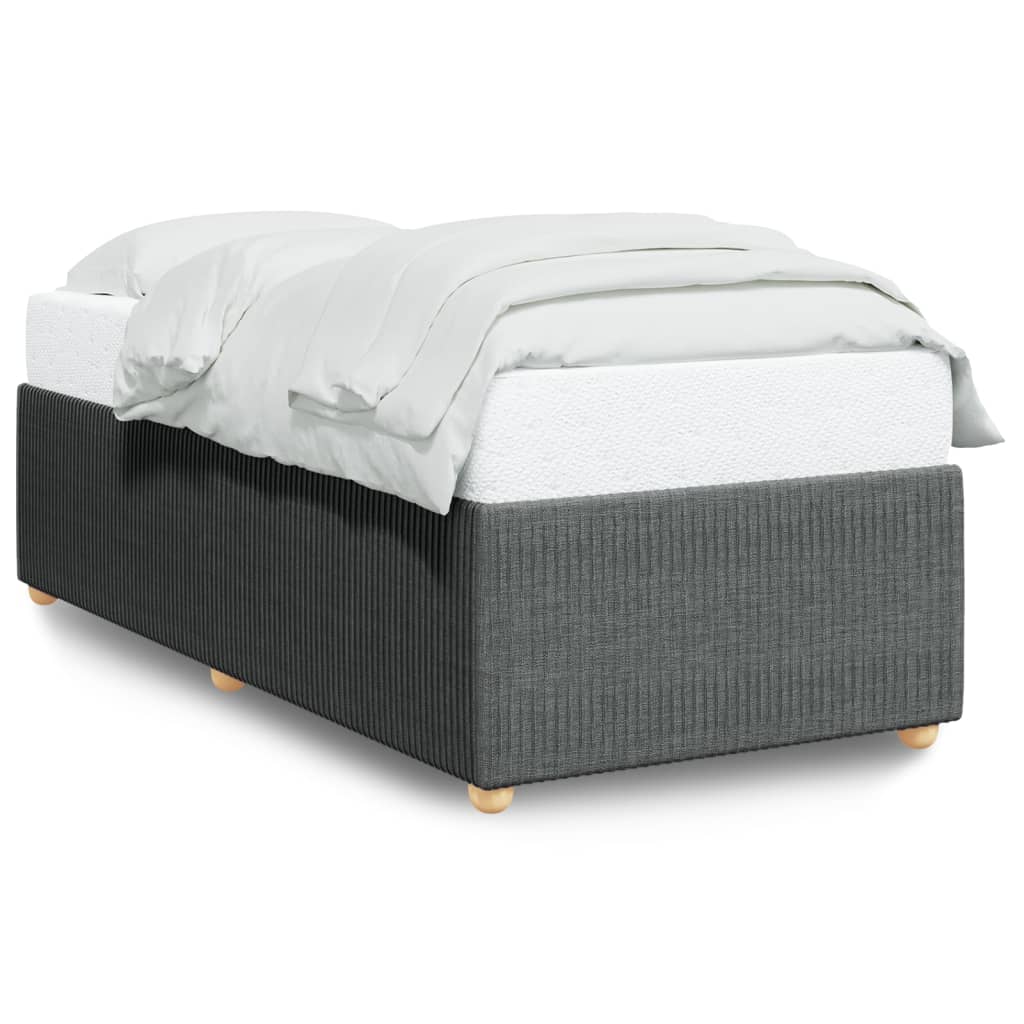 Bedframe stof donkergrijs Single