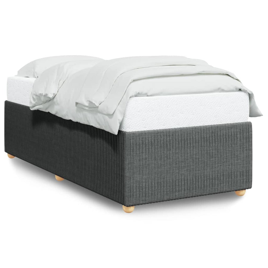 Bedframe stof donkergrijs Single