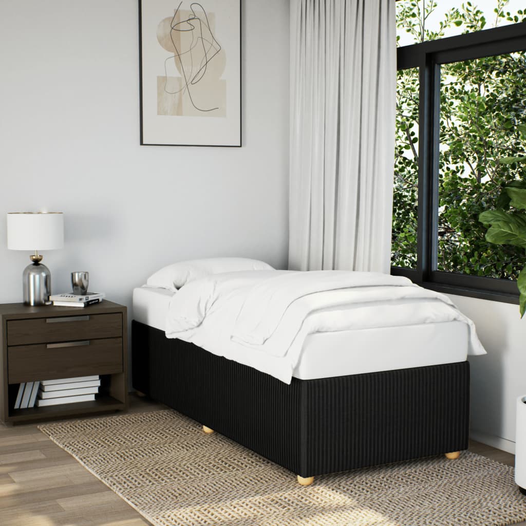 Bedframe stof zwart Single