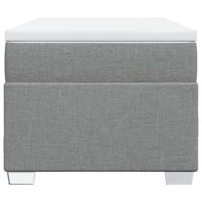 Boxspring met matras stof lichtgrijs 80x200 cm