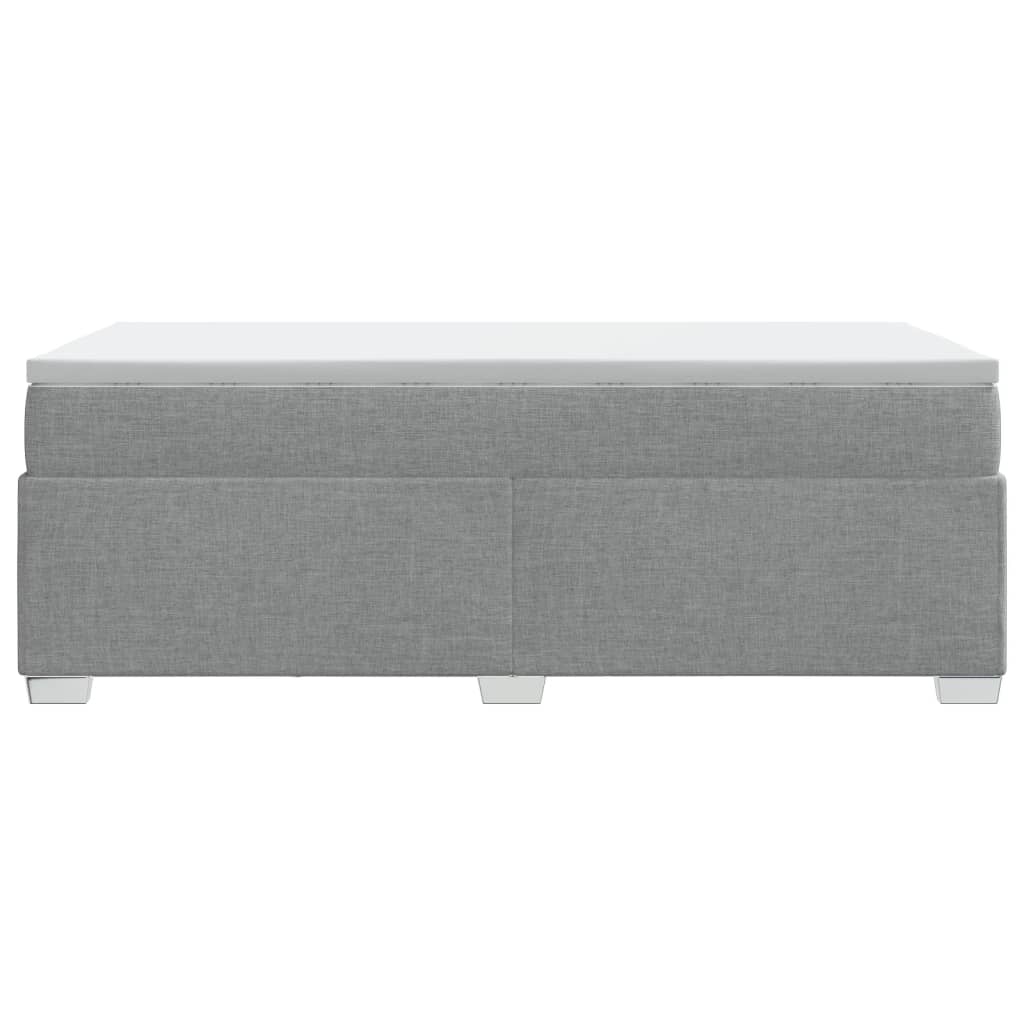 Boxspring met matras stof lichtgrijs 80x200 cm