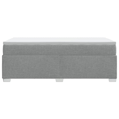 Boxspring met matras stof lichtgrijs 80x200 cm