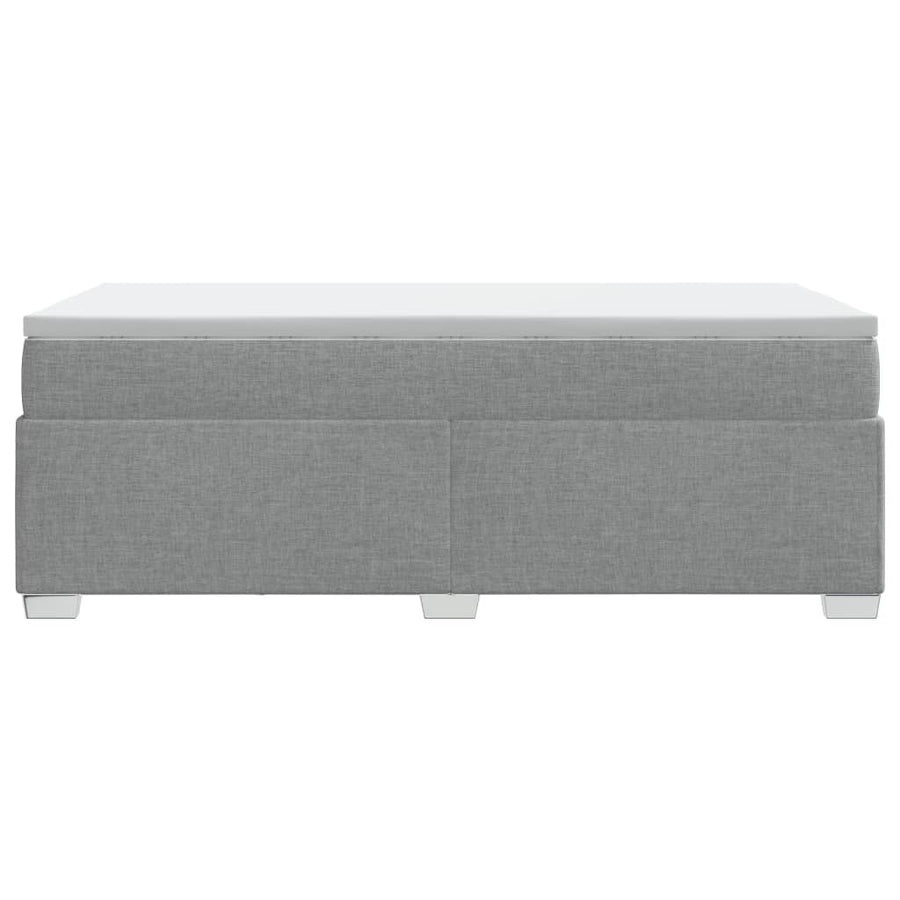 Boxspring met matras stof lichtgrijs 80x200 cm