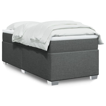 Boxspring met matras stof donkergrijs 80x200 cm