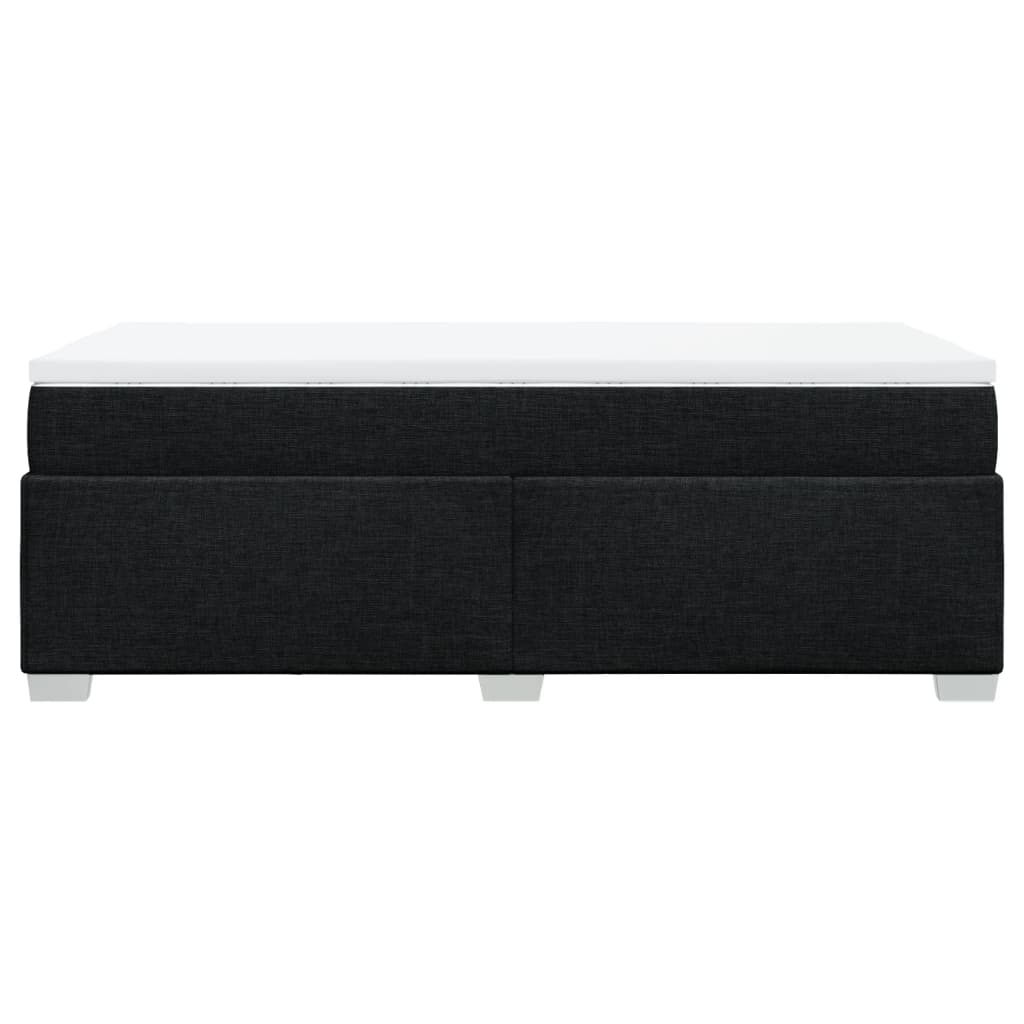 Boxspring met matras stof zwart 80x200 cm