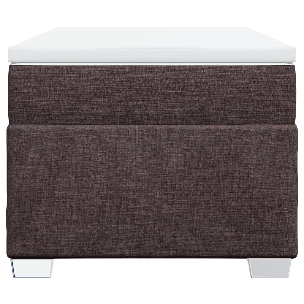 Boxspring met matras stof donkerbruin 80x200 cm