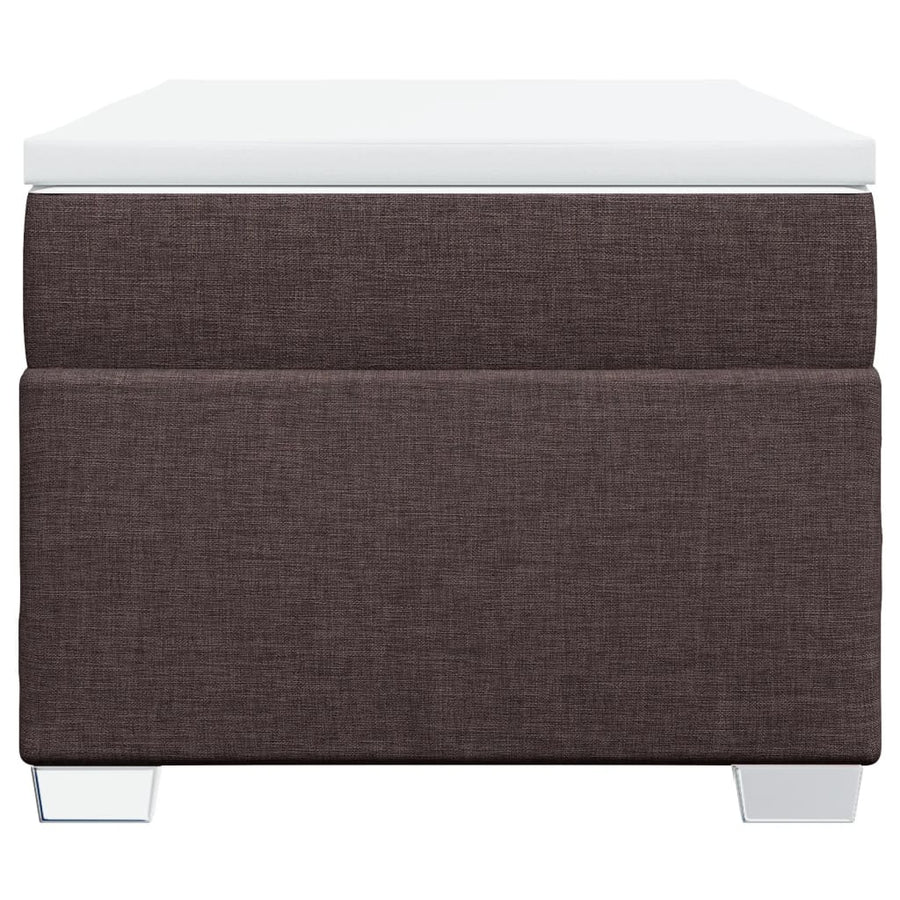 Boxspring met matras stof donkerbruin 80x200 cm