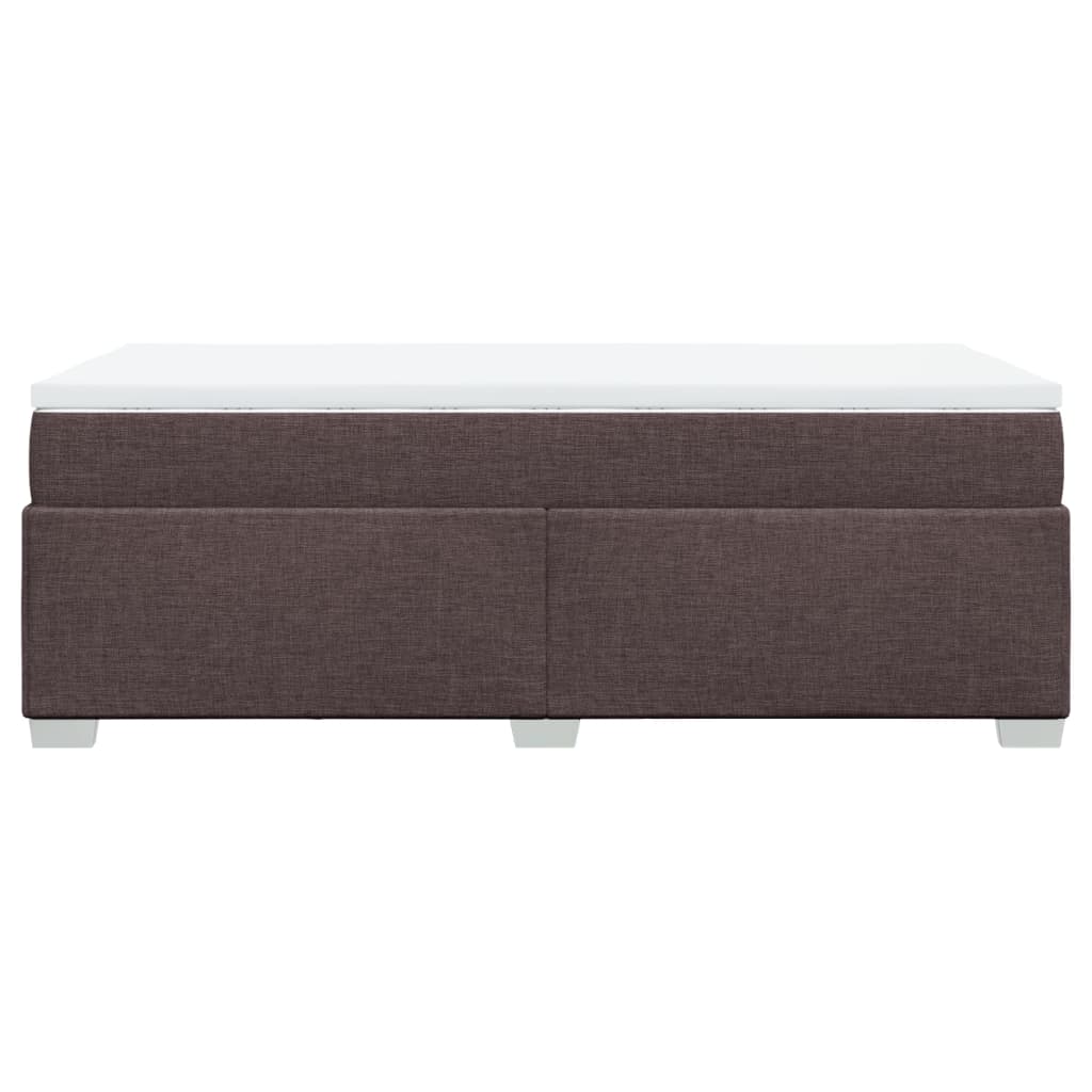 Boxspring met matras stof donkerbruin 80x200 cm
