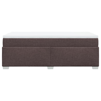 Boxspring met matras stof donkerbruin 80x200 cm