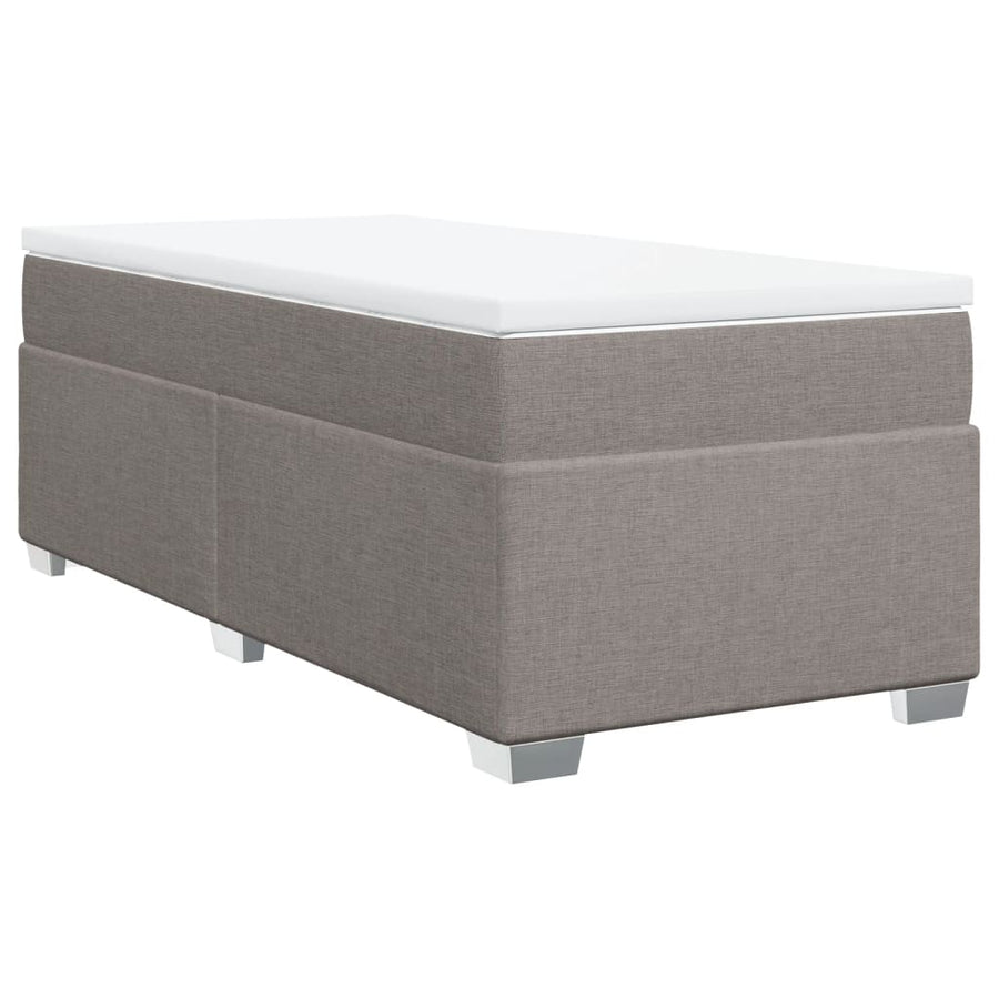 Boxspring met matras stof taupe 80x200 cm