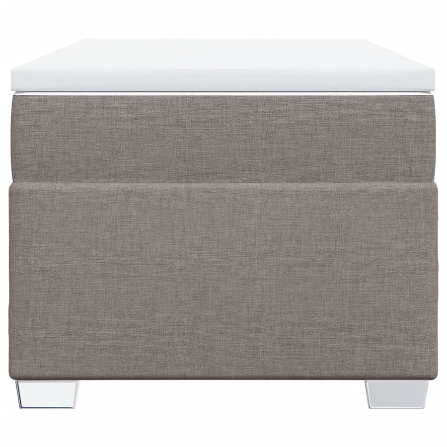 Boxspring met matras stof taupe 80x200 cm