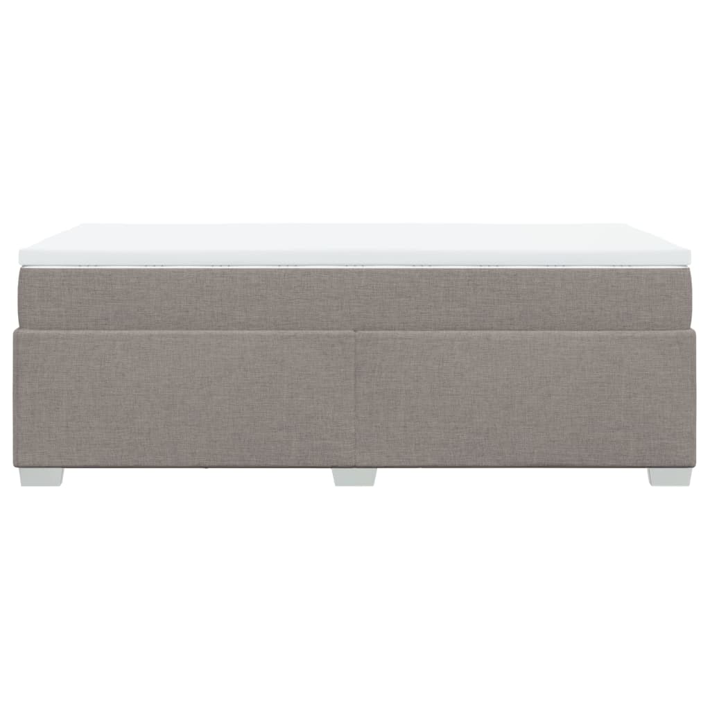 Boxspring met matras stof taupe 80x200 cm