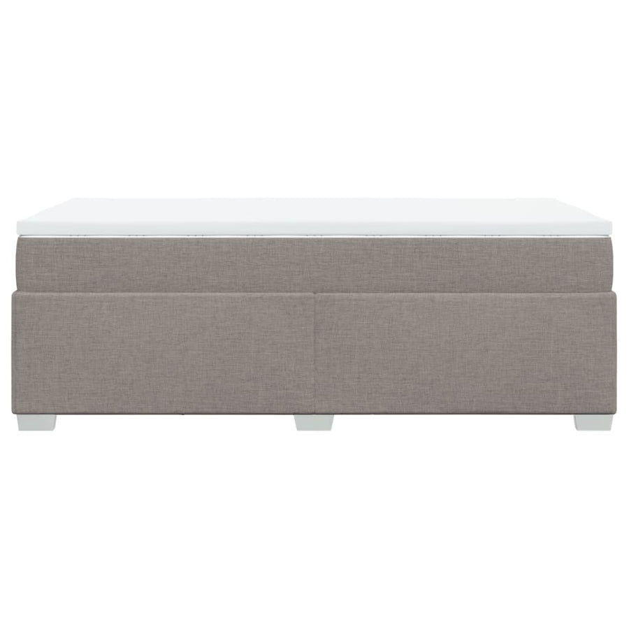 Boxspring met matras stof taupe 80x200 cm
