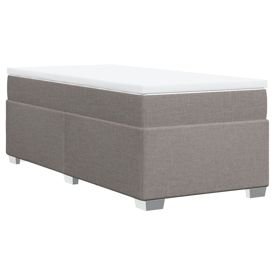 Boxspring met matras stof taupe 80x200 cm