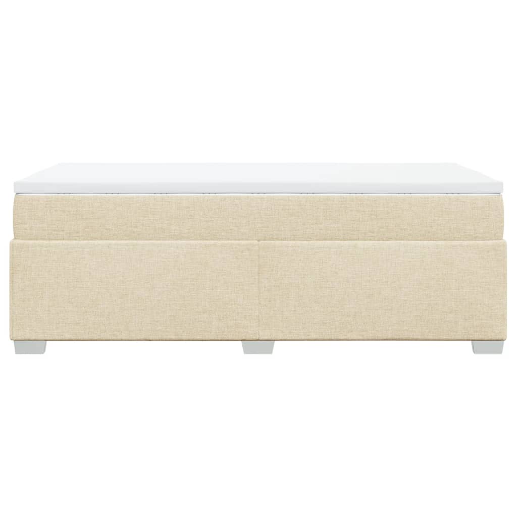 Boxspring met matras stof crèmekleurig 80x200 cm