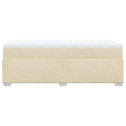 Boxspring met matras stof crèmekleurig 80x200 cm