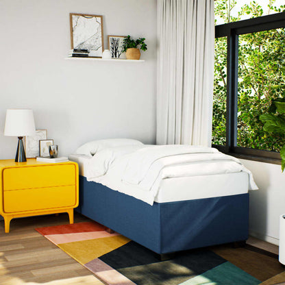 Boxspring met matras stof blauw 80x200 cm