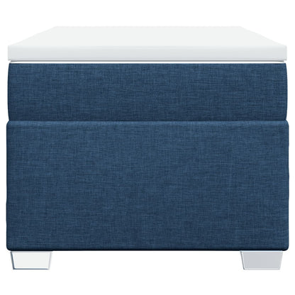 Boxspring met matras stof blauw 80x200 cm