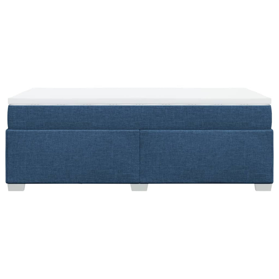 Boxspring met matras stof blauw 80x200 cm