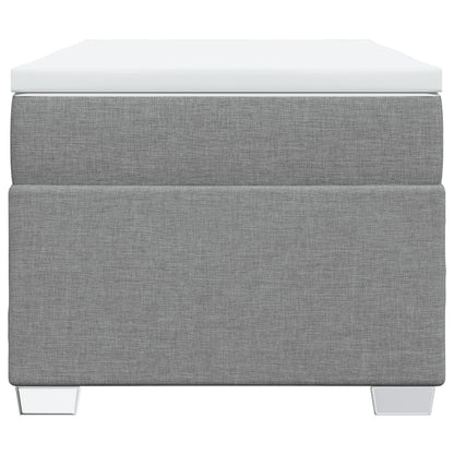 Boxspring met matras stof lichtgrijs 90x190 cm