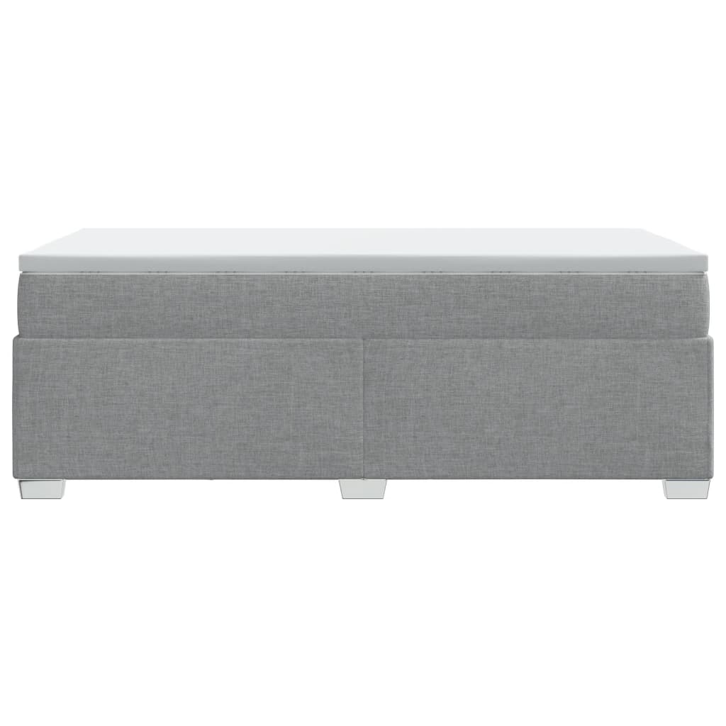 Boxspring met matras stof lichtgrijs 90x190 cm