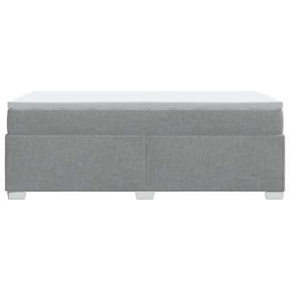 Boxspring met matras stof lichtgrijs 90x190 cm