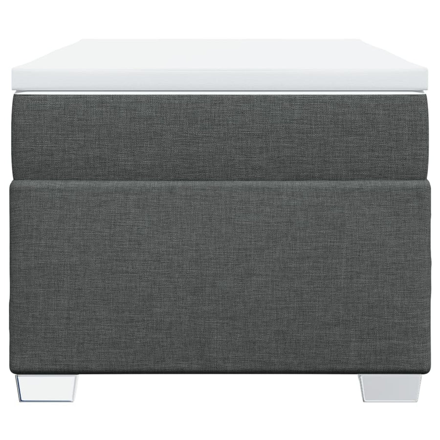 Boxspring met matras stof donkergrijs 90x190 cm