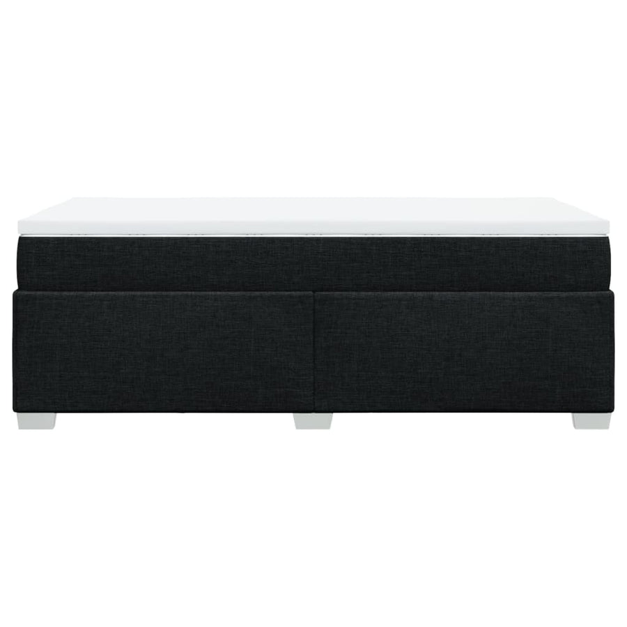 Boxspring met matras stof zwart 90x190 cm