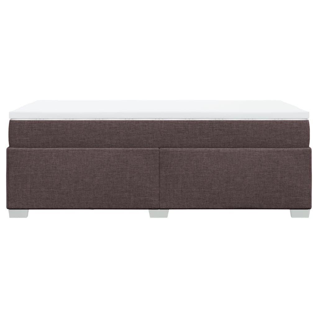 Boxspring met matras stof donkerbruin 90x190 cm