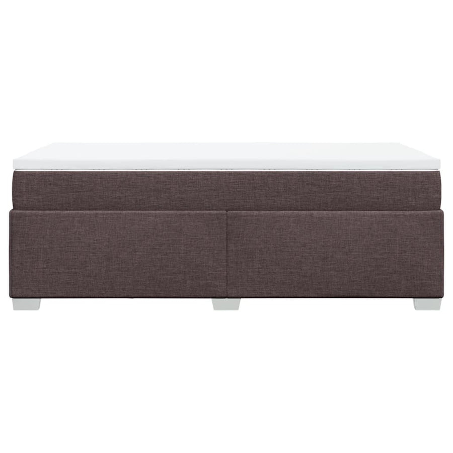 Boxspring met matras stof donkerbruin 90x190 cm