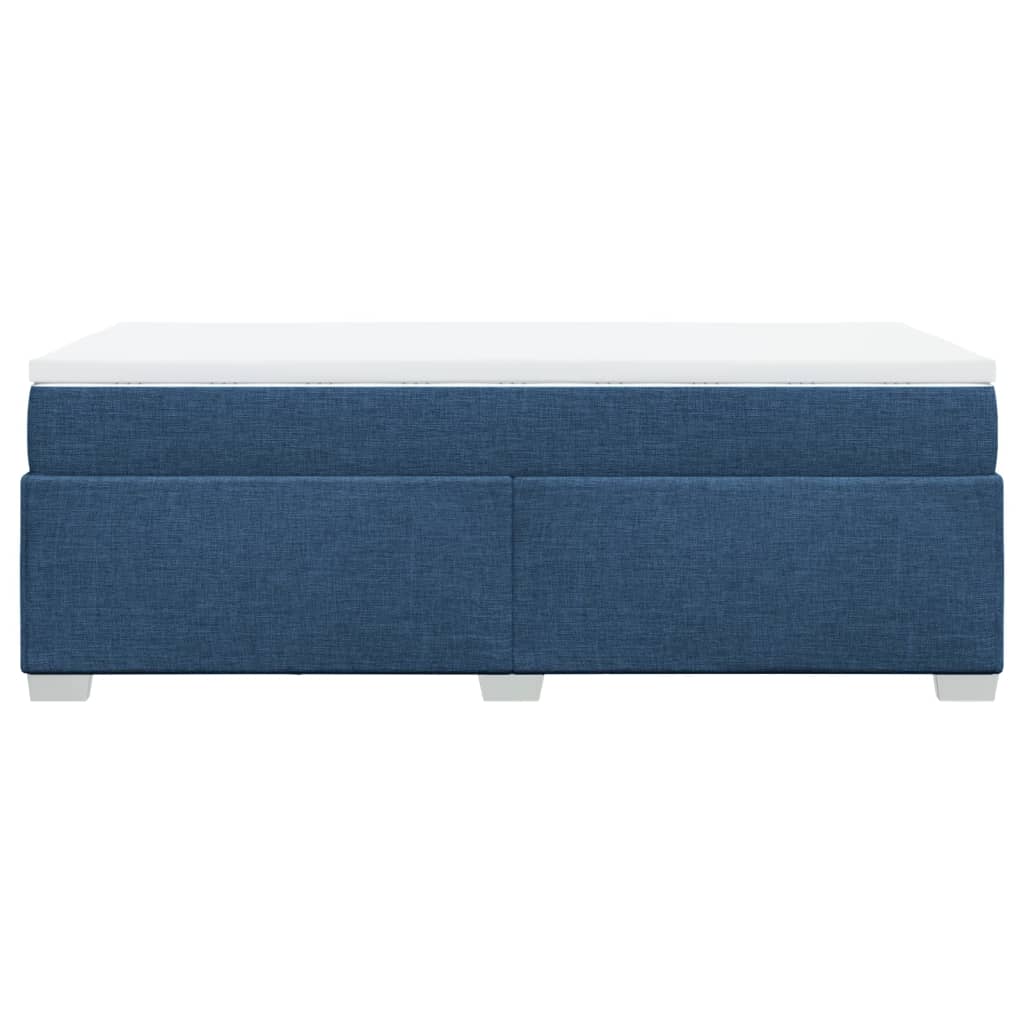 Boxspring met matras stof blauw 90x190 cm