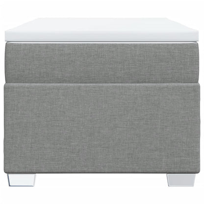 Boxspring met matras stof lichtgrijs 90x200 cm