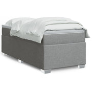 Boxspring met matras 90x200 cm lichtgrijs