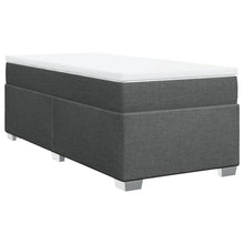 Boxspring met matras stof donkergrijs 90x200 cm