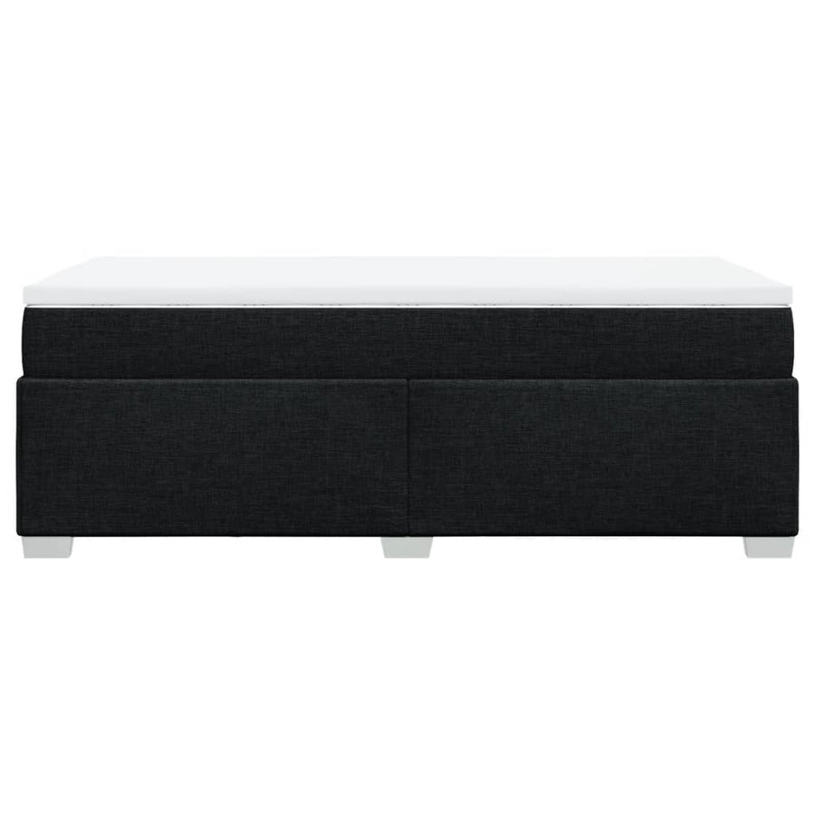 Boxspring met matras stof zwart 90x200 cm