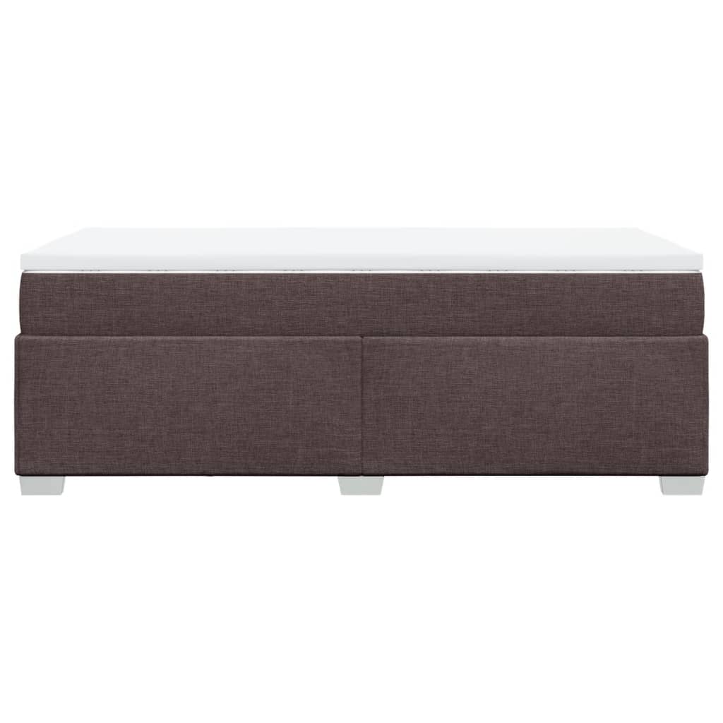 Boxspring met matras stof donkerbruin 90x200 cm