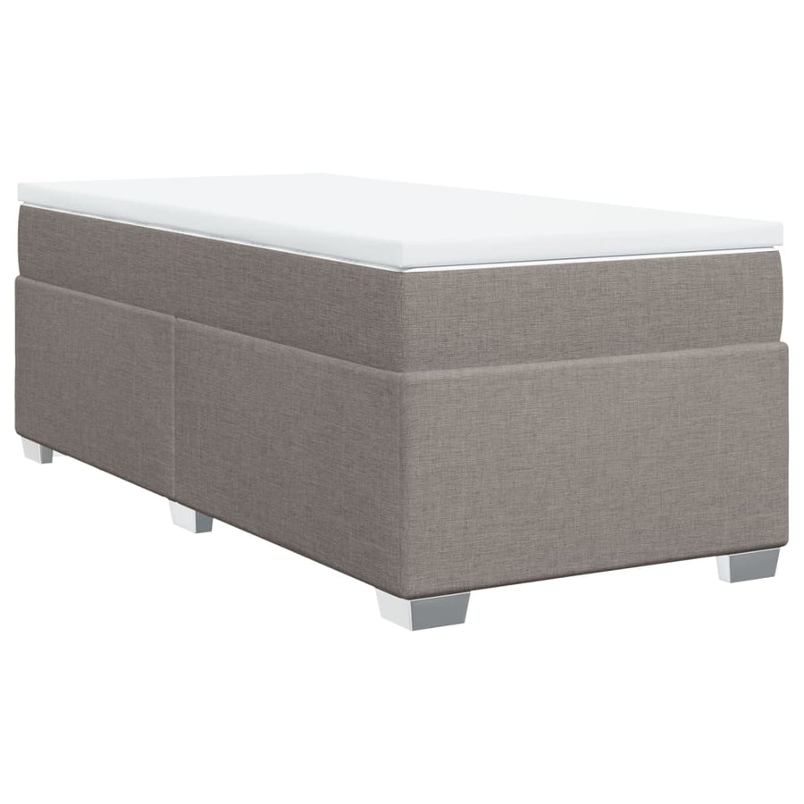 Boxspring met matras stof taupe 90x200 cm