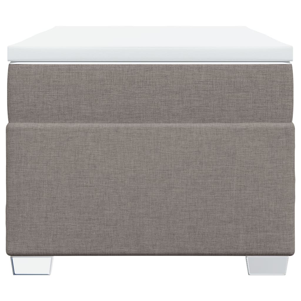 Boxspring met matras stof taupe 90x200 cm