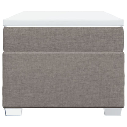 Boxspring met matras stof taupe 90x200 cm