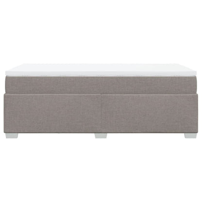 Boxspring met matras stof taupe 90x200 cm