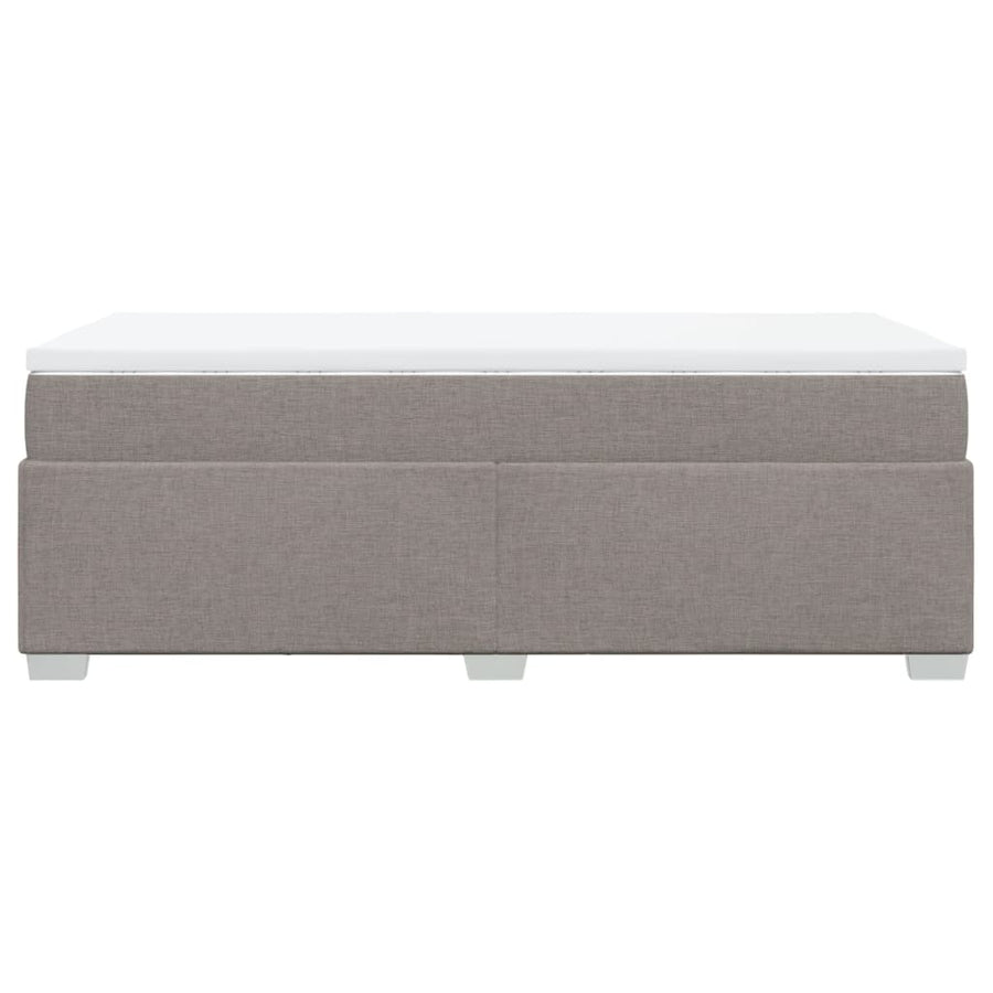 Boxspring met matras stof taupe 90x200 cm