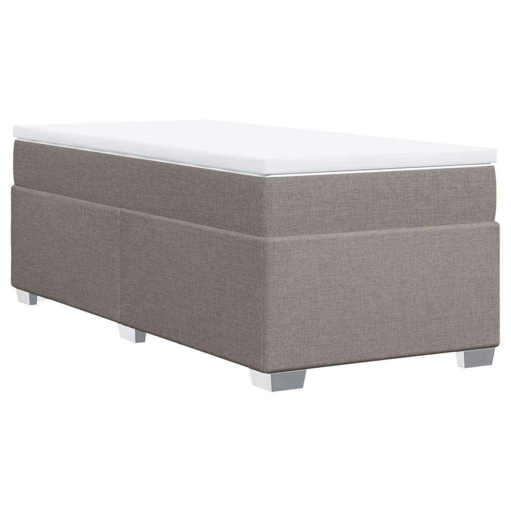 Boxspring met matras stof taupe 90x200 cm