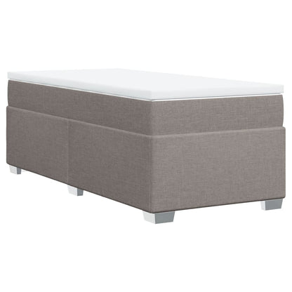 Boxspring met matras stof taupe 90x200 cm