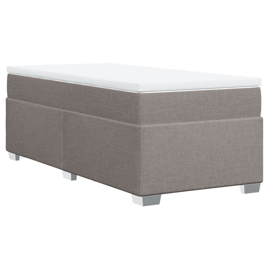 Boxspring met matras stof taupe 90x200 cm